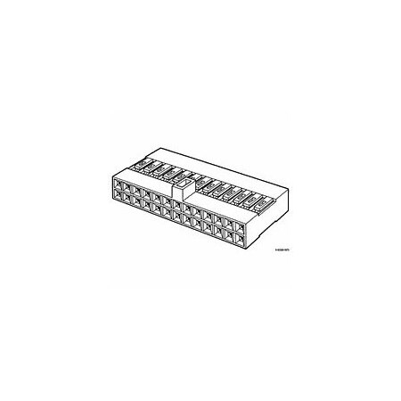 Fci Board Connector, 48 Contact(S), 2 Row(S), Female, 0.1 Inch Pitch, Crimp Terminal, Locking, Black 69176-048LF